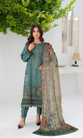 3PC Embroidered Unstitched Lawn Suit - NA-V1-02